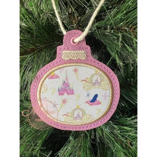 Magical Princess Fairy Castle Embroidery Christmas Ornament Bookmark