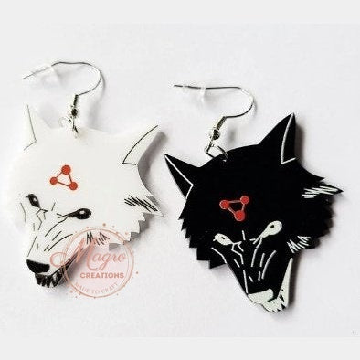 Demon Dogs Acrylic Earrings