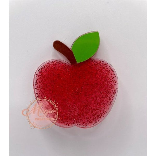 Cute Retractable Apple Fruit ID School Work Badge Reel