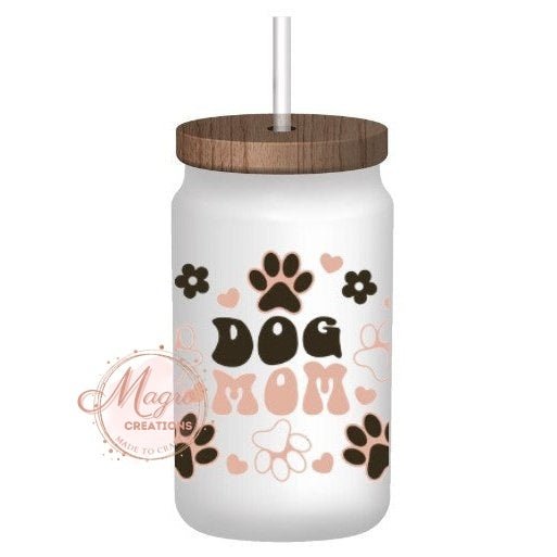 Dog Mom Libbey Glass Drink Cup