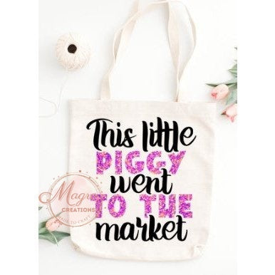 HTV Printed "This Little..." Tote Canvas Bag